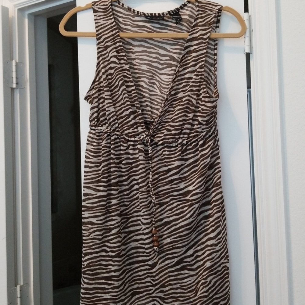 Zebra print tank top
